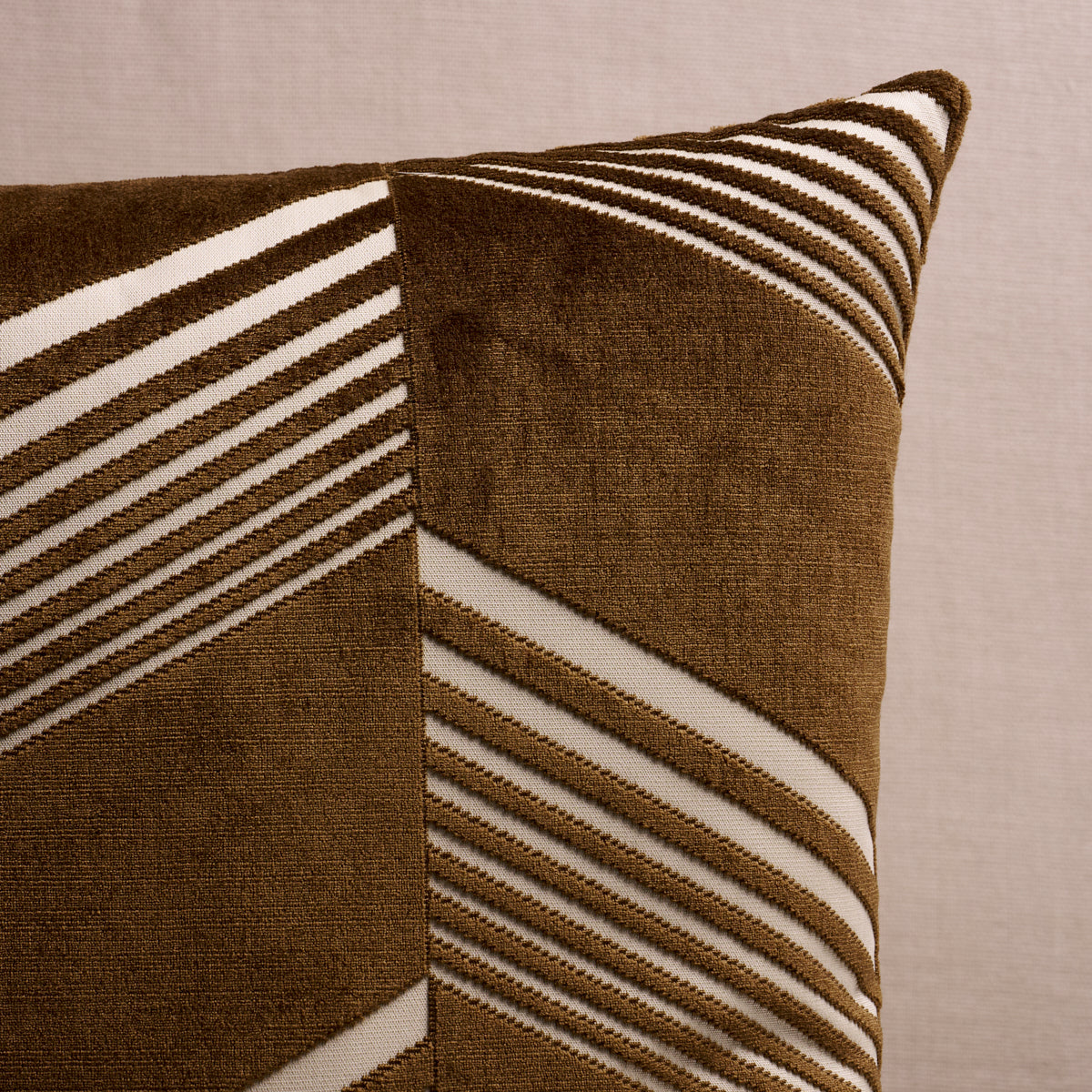 Purchase So8157504 | Jessie Cut Velvet Pillow, Sable - Schumacher Pillows