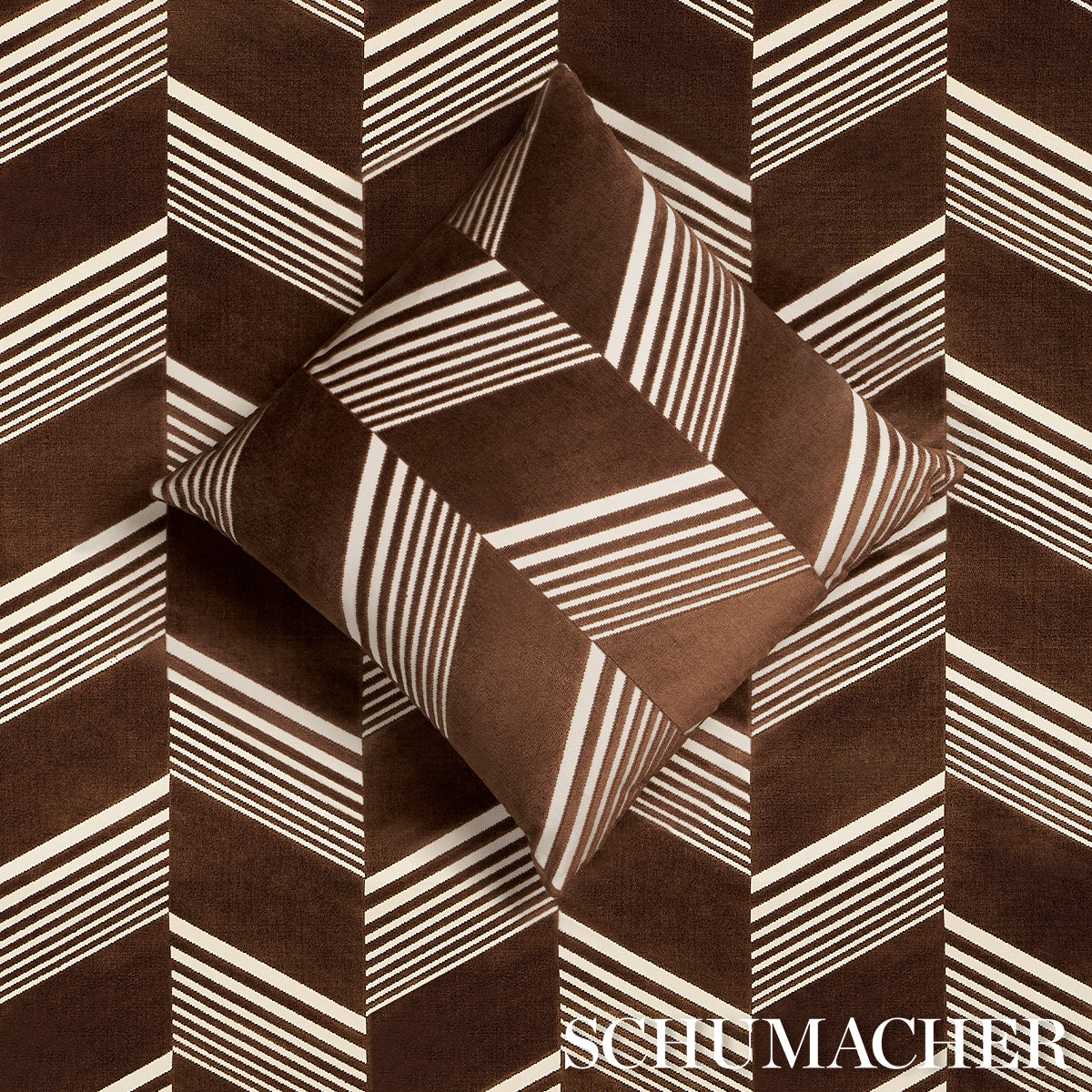 Purchase So8157504 | Jessie Cut Velvet Pillow, Sable - Schumacher Pillows