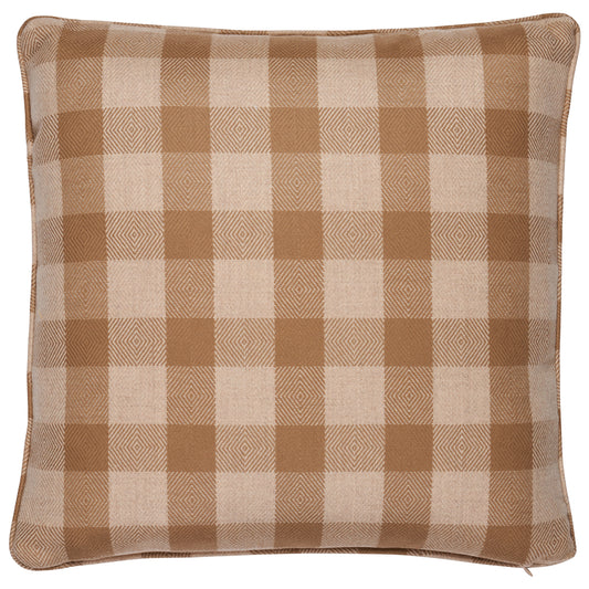 Purchase So8161105 | Galt Wool Check Pillow, Coffee - Schumacher Pillows