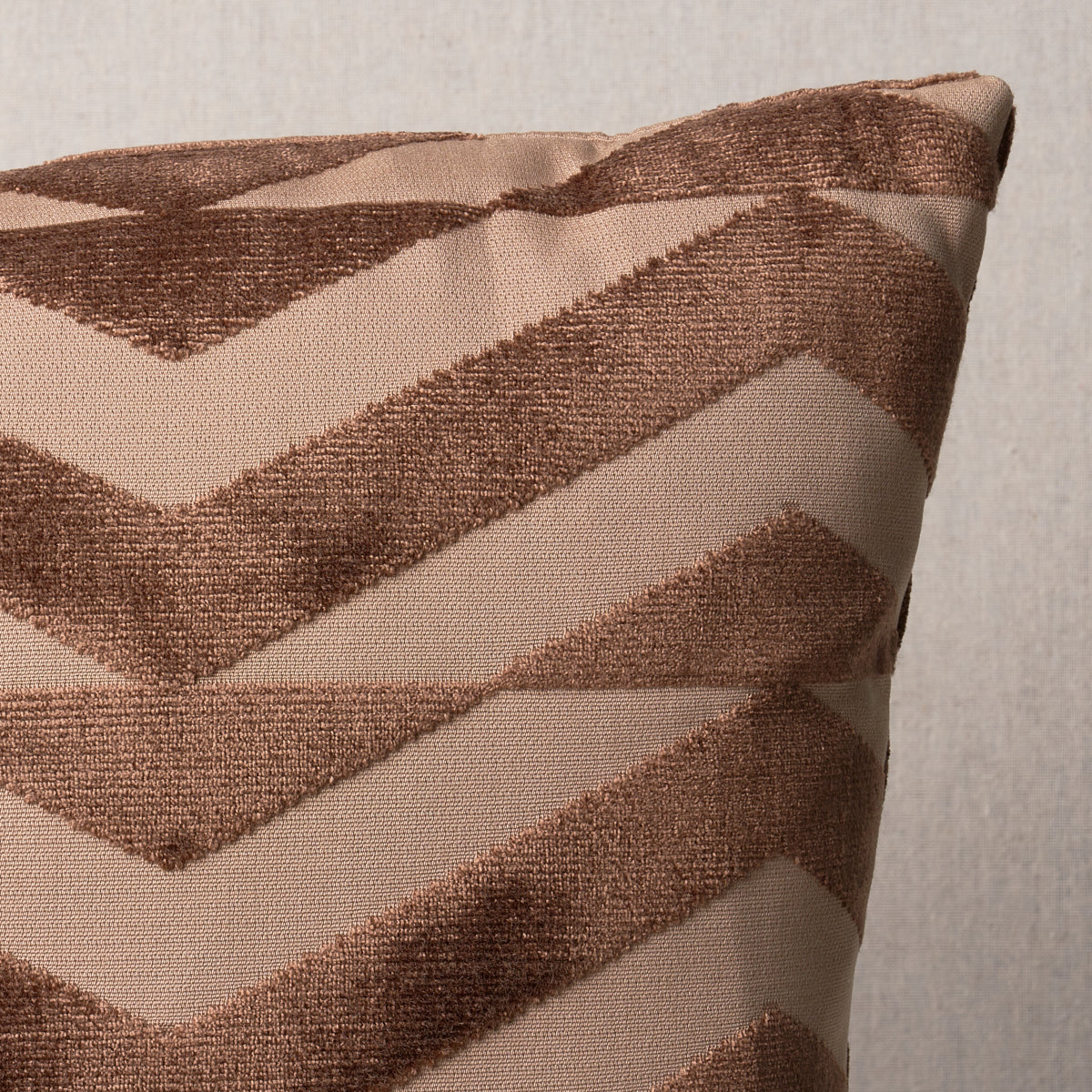 Purchase So8181105 | Broken Chevron Pillow, Brown On Camel - Schumacher Pillows