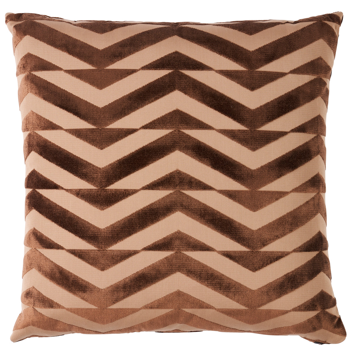 Purchase So8181105 | Broken Chevron Pillow, Brown On Camel - Schumacher Pillows