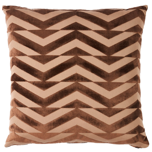 Purchase So8181105 | Broken Chevron Pillow, Brown On Camel - Schumacher Pillows
