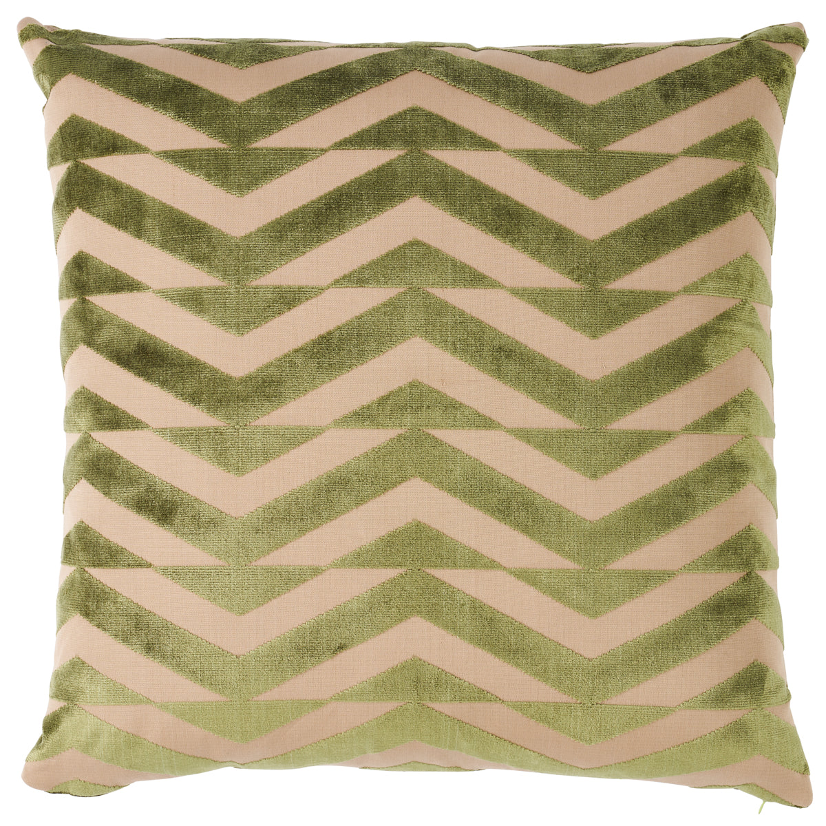 Purchase So8181206 | Broken Chevron Pillow, Olive On Khaki - Schumacher Pillows
