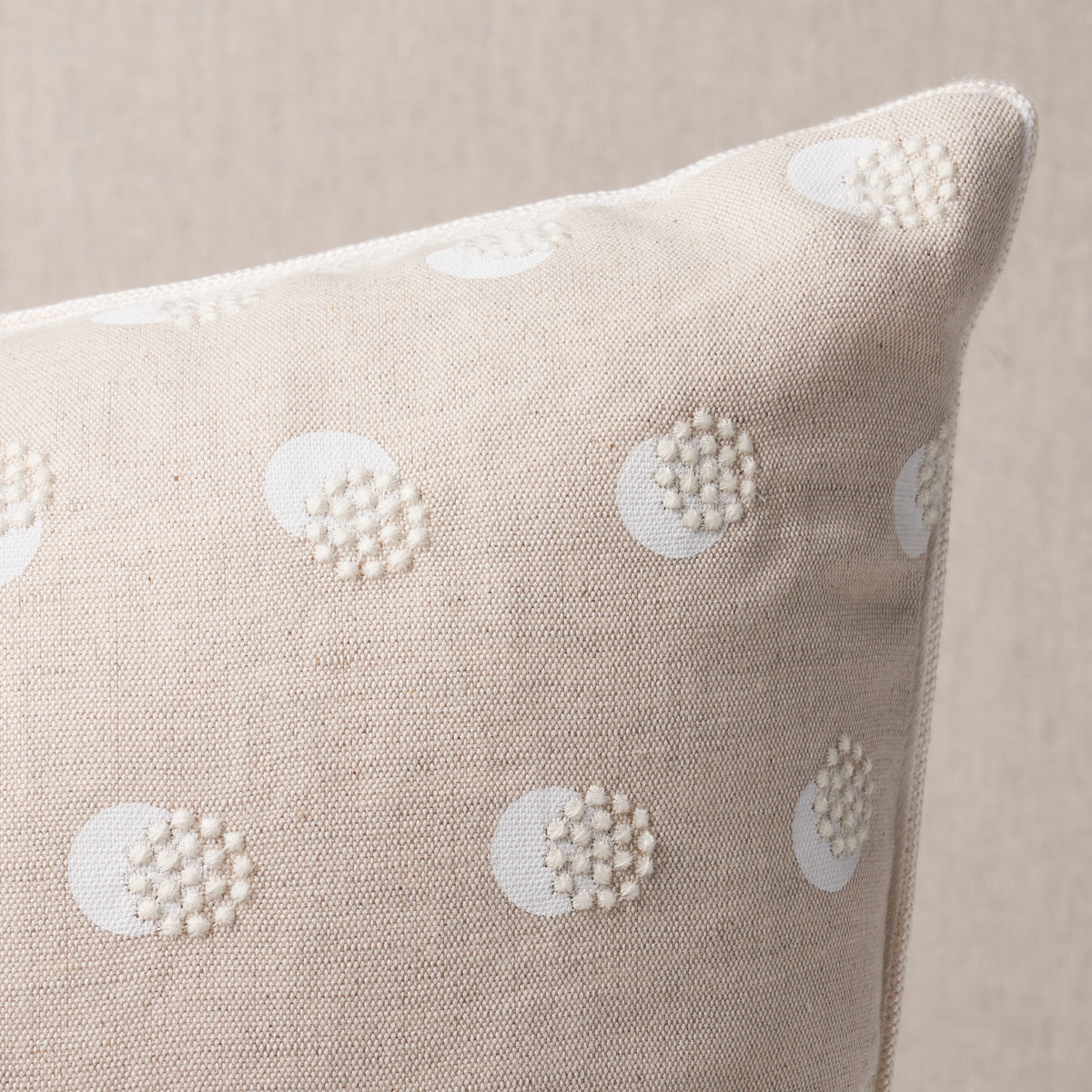 Purchase So8184002 | Taylor Embroidery Pillow, Ivory On Natural - Schumacher Pillows