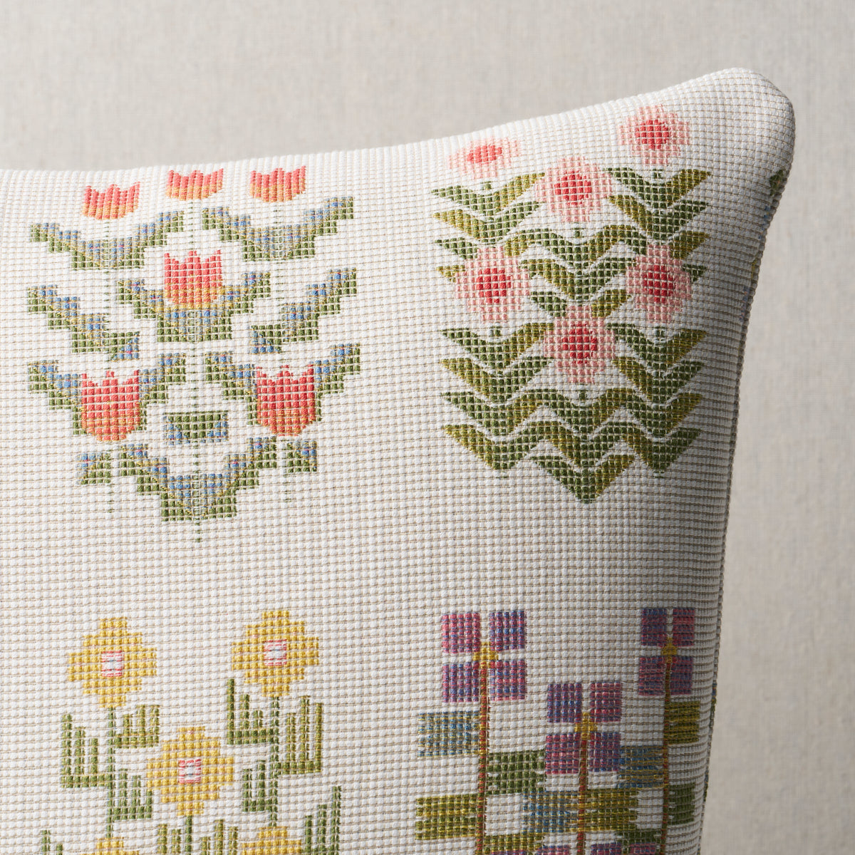 Purchase So8197004 | Annika Floral Tapestry Pillow, Multi On Ivory - Schumacher Pillows