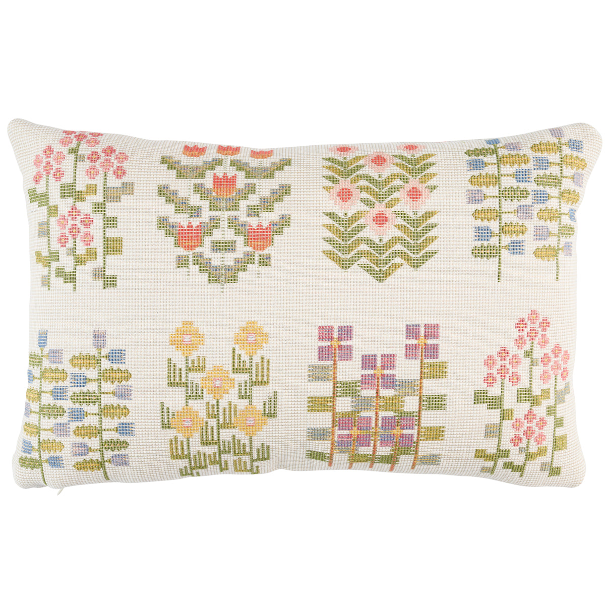Purchase So8197013 | Annika Floral Tapestry Pillow, Multi On Ivory - Schumacher Pillows