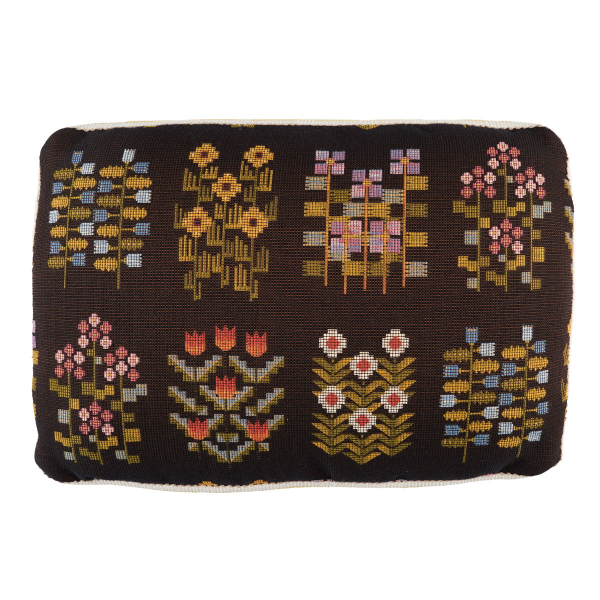 Purchase So8197213 | Annika Floral Tapestry Box Pillow, Multi On Cocoa - Schumacher Pillows