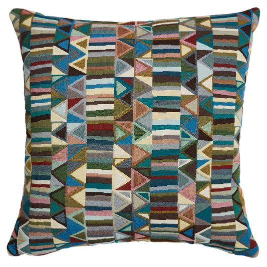 Purchase So8202004 | Bizantino Quilted Weave Pillow, Peacock - Schumacher Pillows