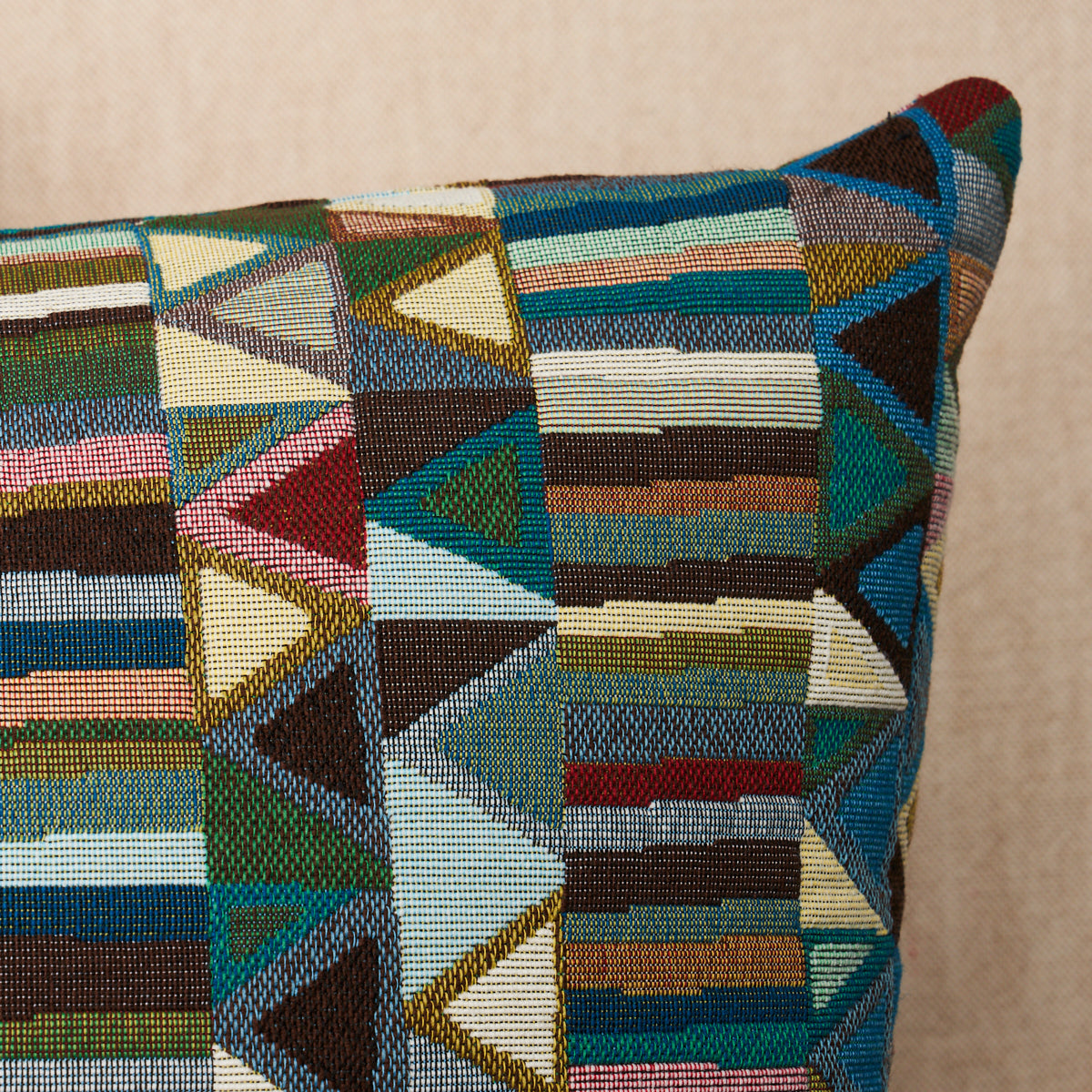 Purchase So8202006 | Bizantino Quilted Weave Pillow, Peacock - Schumacher Pillows