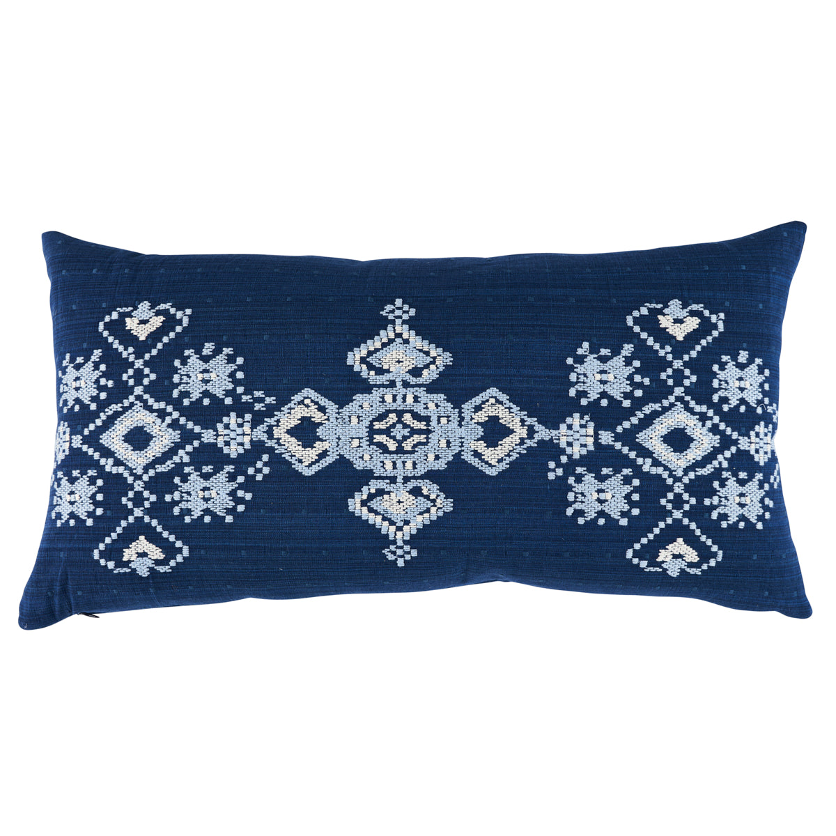 Purchase So8207018 | Nadira Embroidery Pillow, Indigo - Schumacher Pillows