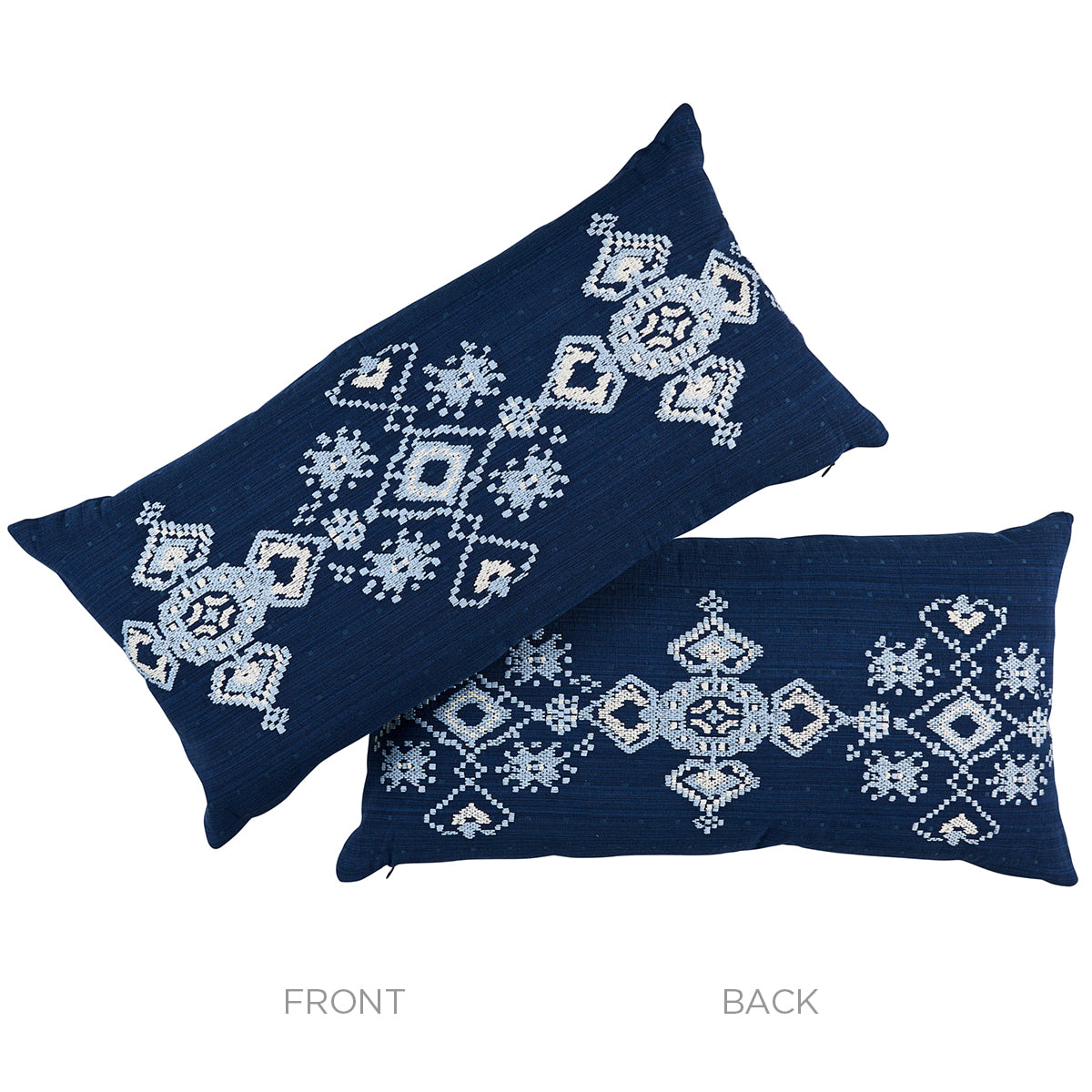 Purchase So8207018 | Nadira Embroidery Pillow, Indigo - Schumacher Pillows