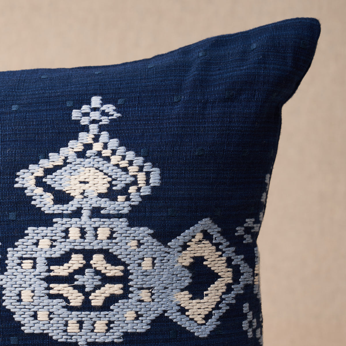 Purchase So8207018 | Nadira Embroidery Pillow, Indigo - Schumacher Pillows