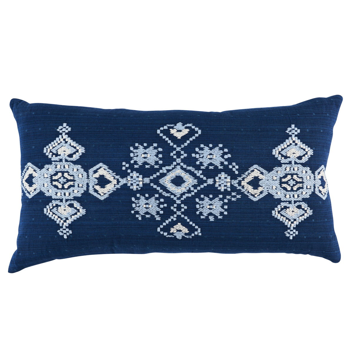 Purchase So8207018 | Nadira Embroidery Pillow, Indigo - Schumacher Pillows