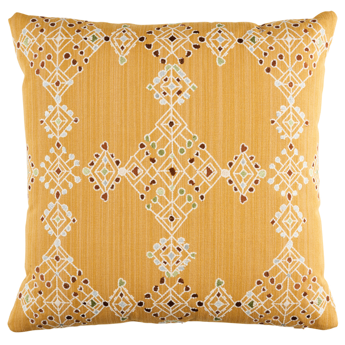 Purchase So8208205 | Kalindi Embroidery Pillow, Saffron - Schumacher Pillows