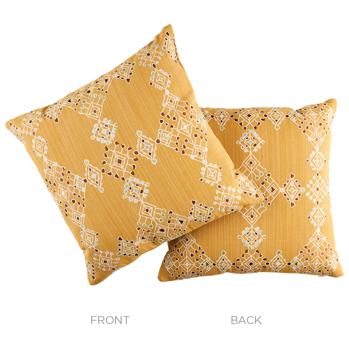 Purchase So8208205 | Kalindi Embroidery Pillow, Saffron - Schumacher Pillows