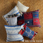 Purchase So8210013 | Rag Rug Hand Woven Stripe Pillow, Indigo & Mocha - Schumacher Pillows