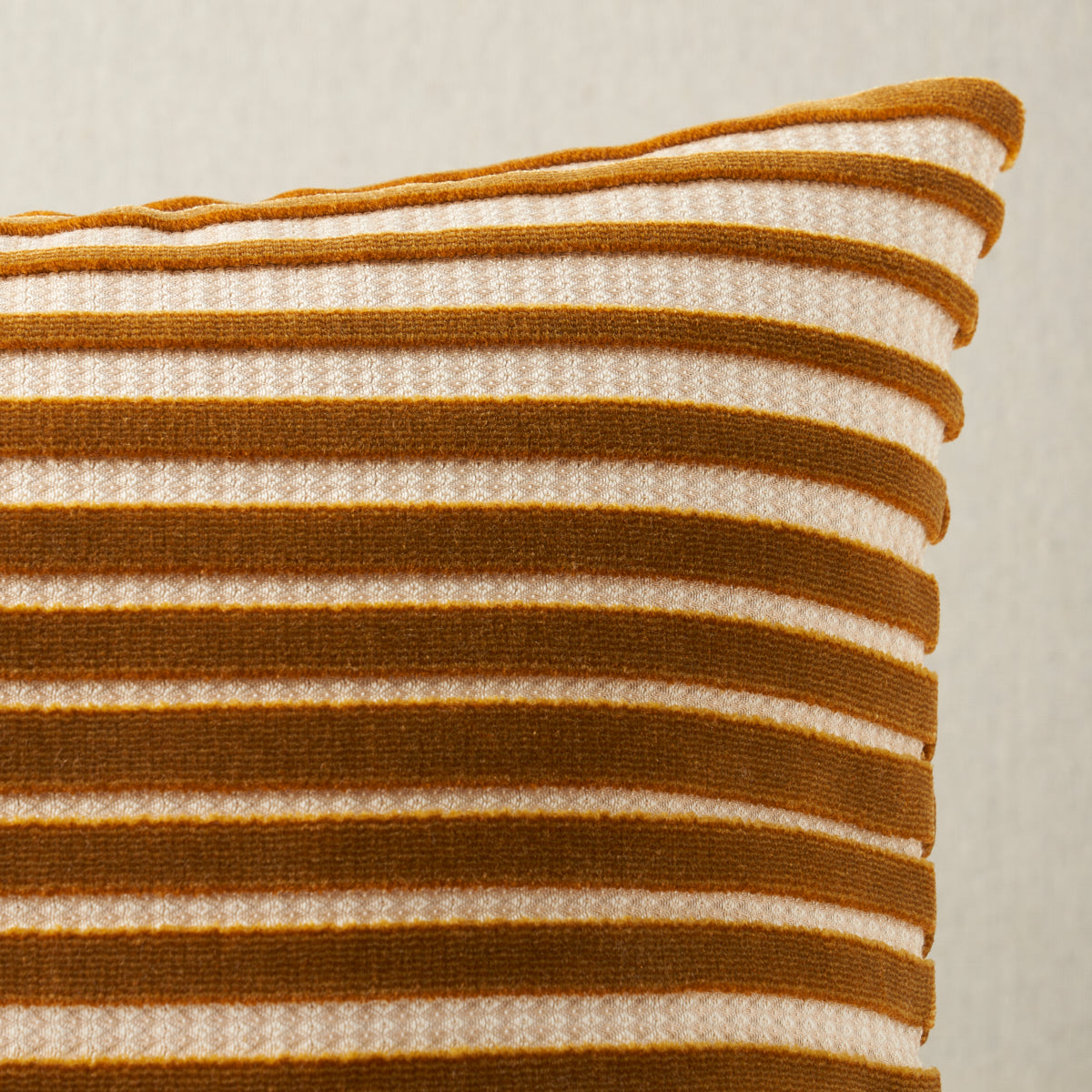 Purchase So8215118 | Chimay Stripe Velvet Pillow, Bronze - Schumacher Pillows