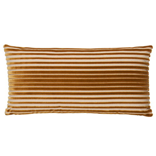 Purchase So8215118 | Chimay Stripe Velvet Pillow, Bronze - Schumacher Pillows