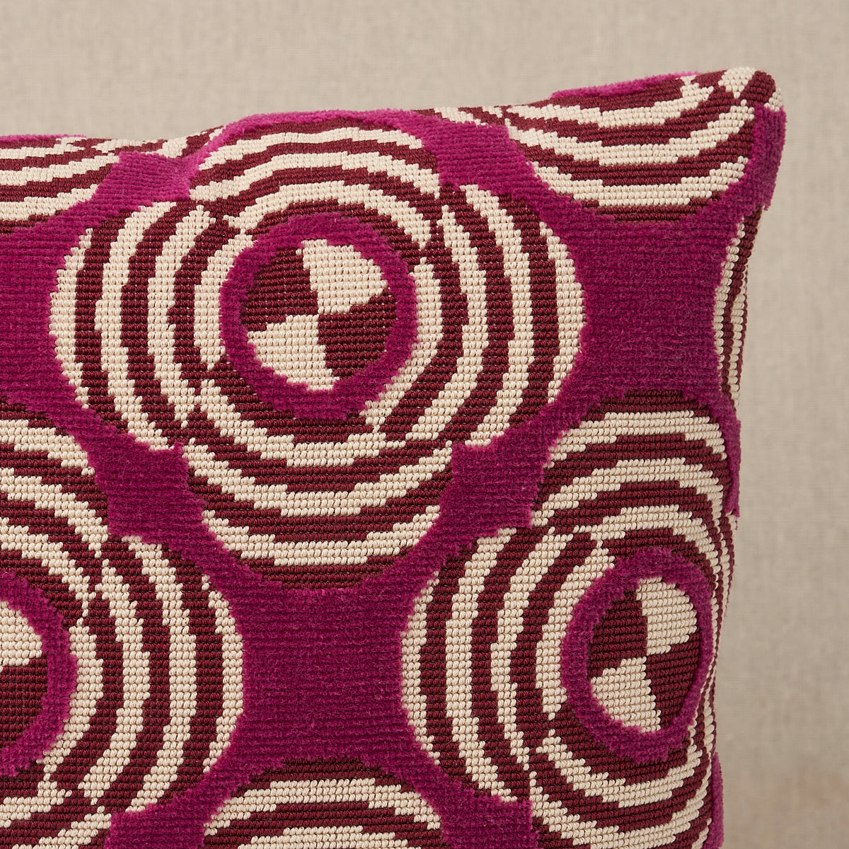 Purchase So8226212 | Le Moderne Cut Velvet Pillow, Magenta - Schumacher Pillows