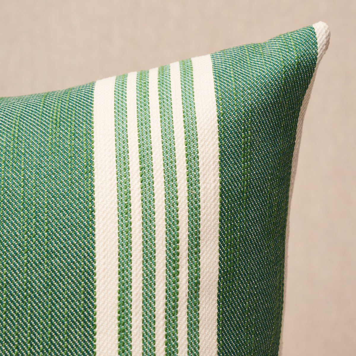 Purchase So8230215 | Hampton Stripe I/O Pillow, Emerald - Schumacher Pillows