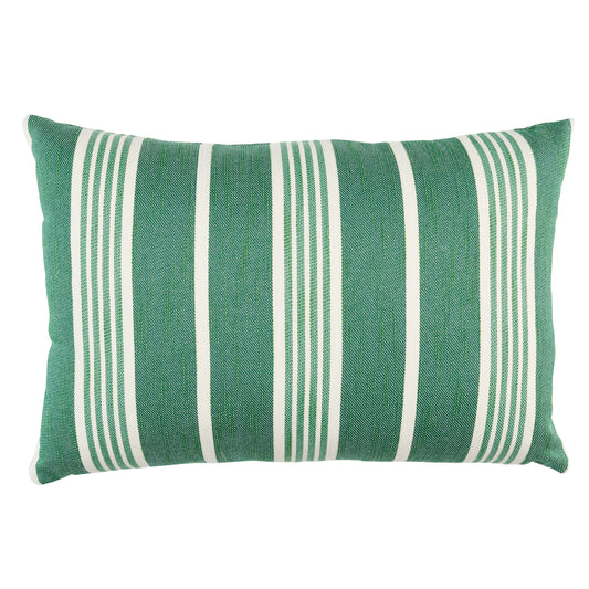 Purchase So8230215 | Hampton Stripe I/O Pillow, Emerald - Schumacher Pillows