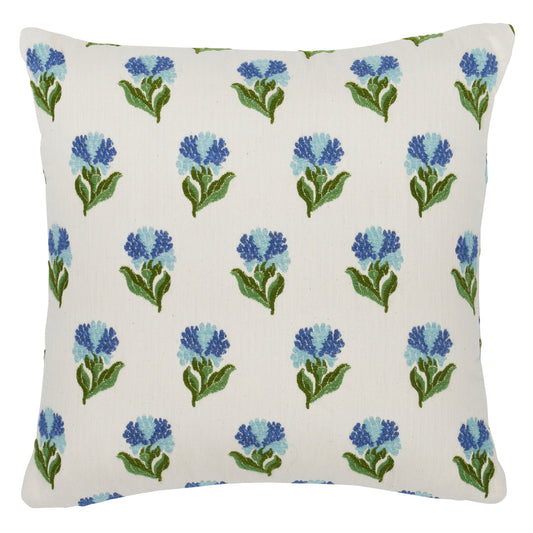 Purchase So8263103 | Rosina Floral Pillow, Cornflower - Schumacher Pillows