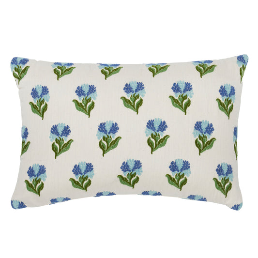 Purchase So8263113 | Rosina Floral Pillow, Cornflower - Schumacher Pillows