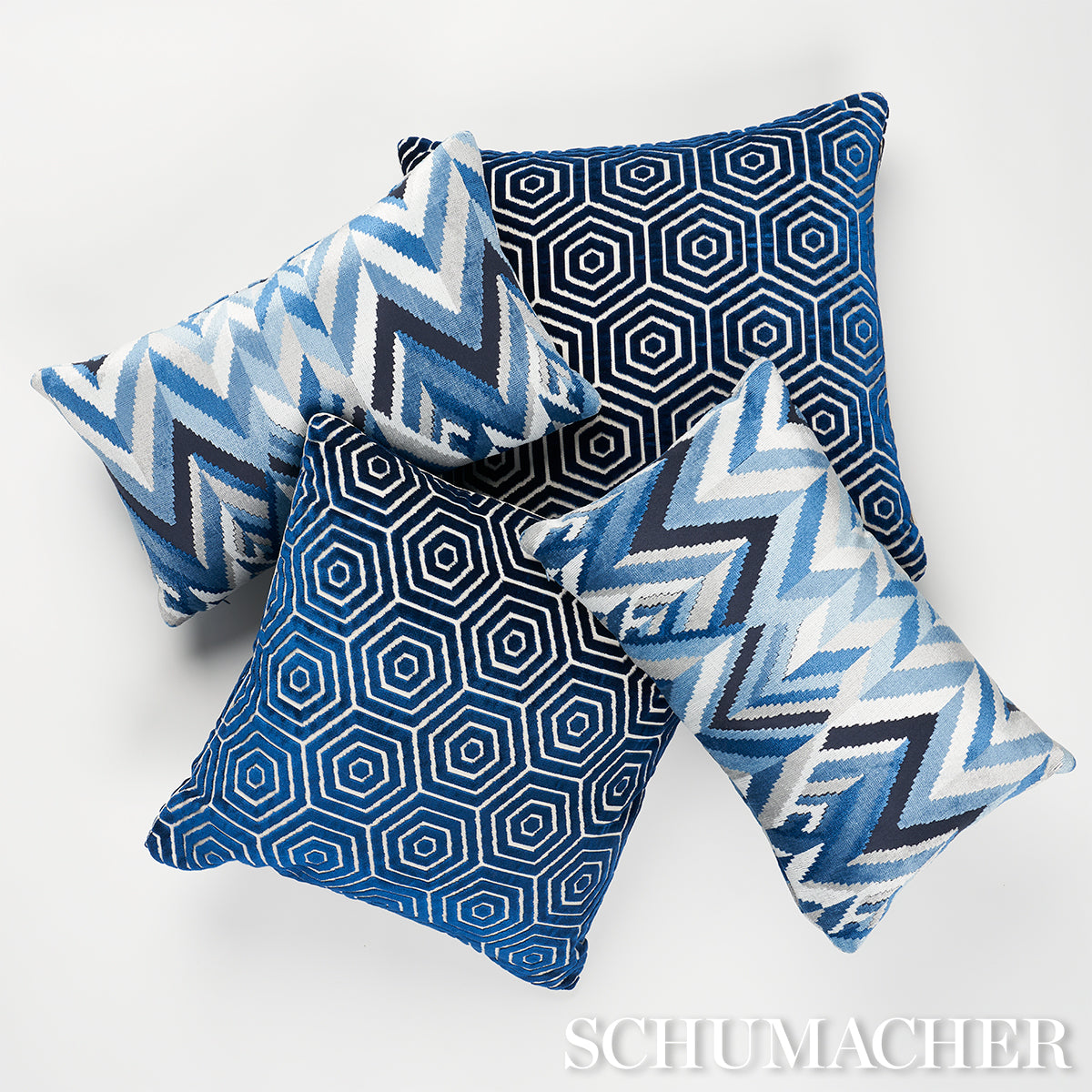 Purchase So8274014 | Taylor Velvet Pillow, Lapis - Schumacher Pillows
