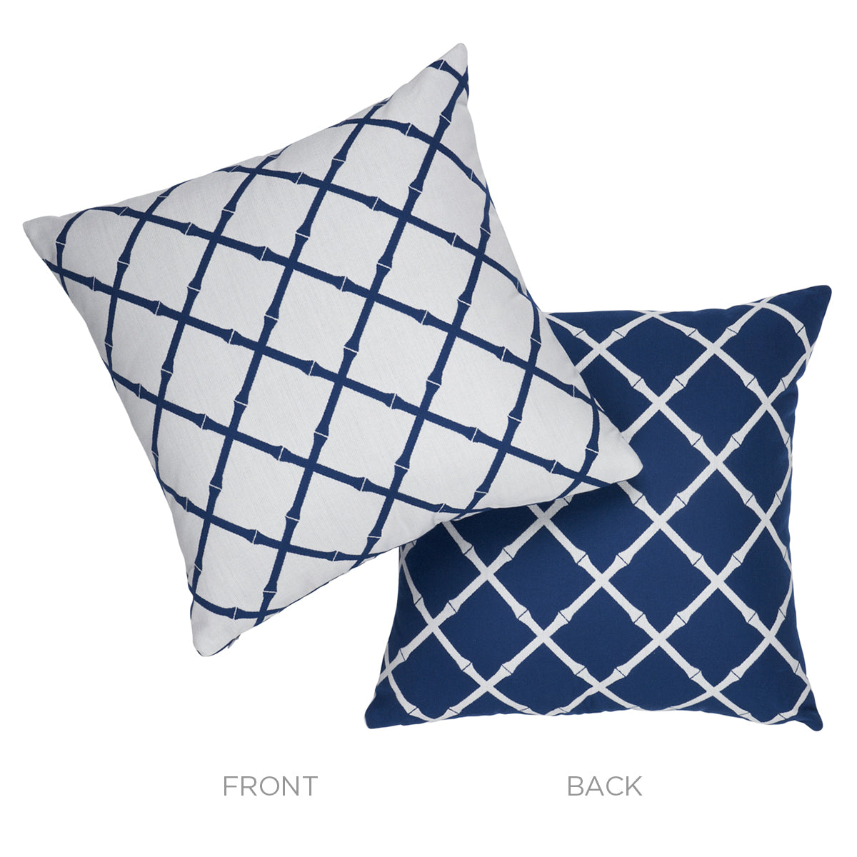 Purchase So8276205 | Bamboo Trellis I/O Pillow, Navy - Schumacher Pillows