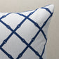 Purchase So8276205 | Bamboo Trellis I/O Pillow, Navy - Schumacher Pillows