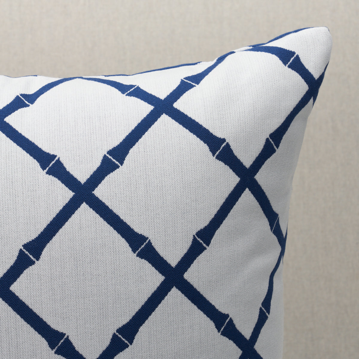 Purchase So8276205 | Bamboo Trellis I/O Pillow, Navy - Schumacher Pillows
