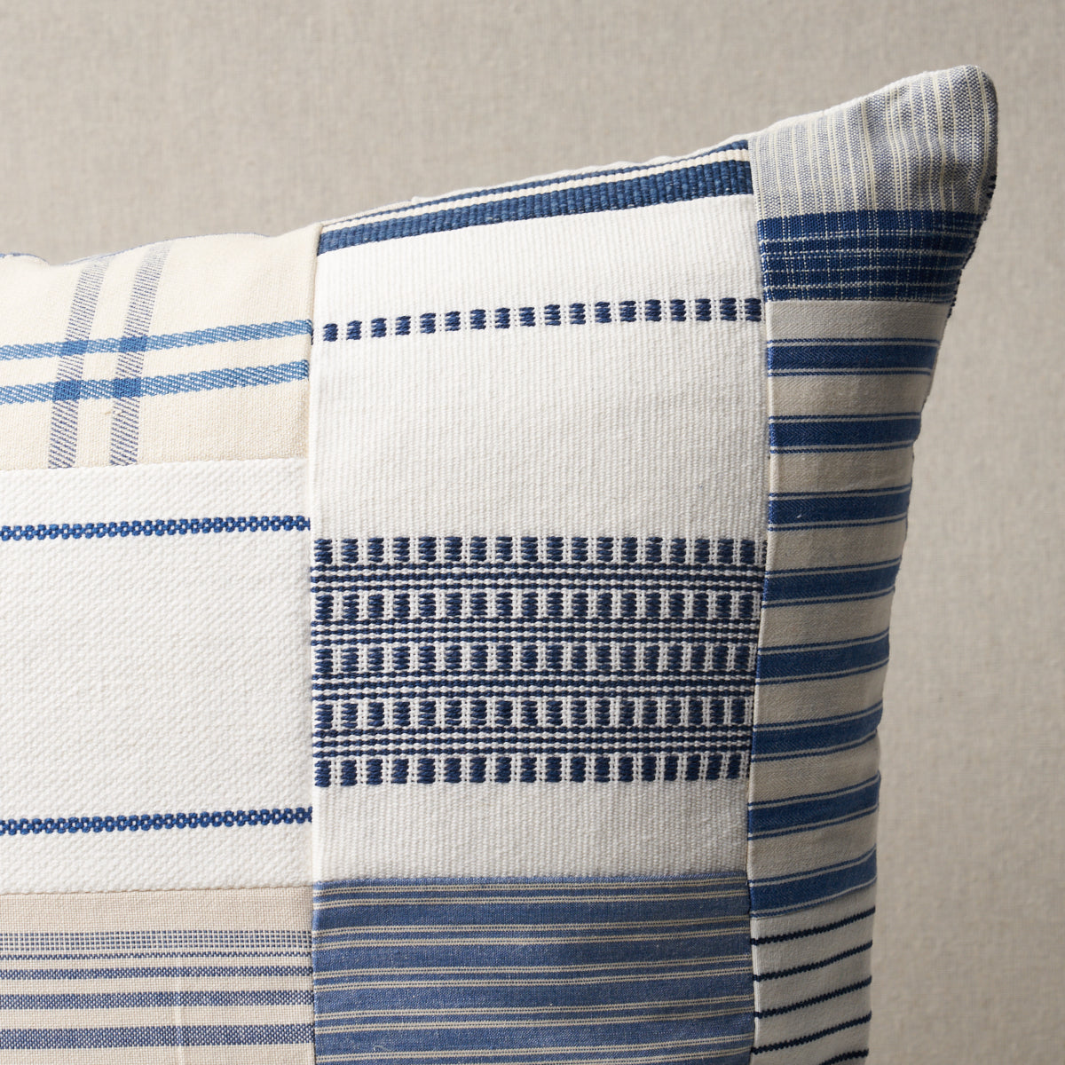 Purchase So8290006 | Carlisle Patchwork Pillow, Indigo - Schumacher Pillows