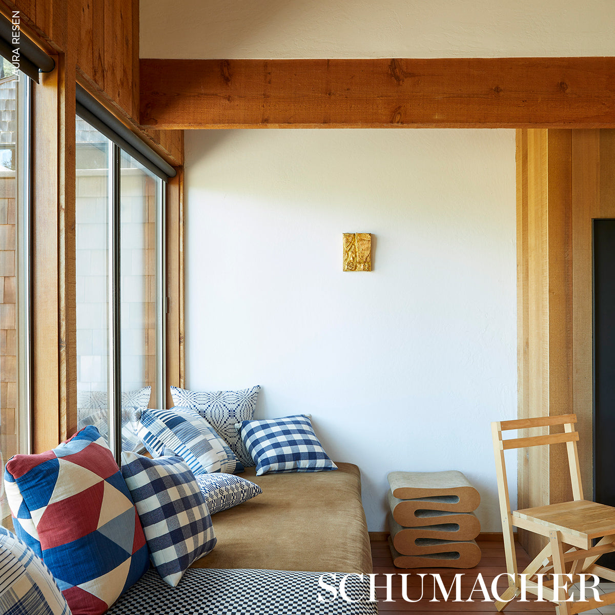 Purchase So8290006 | Carlisle Patchwork Pillow, Indigo - Schumacher Pillows