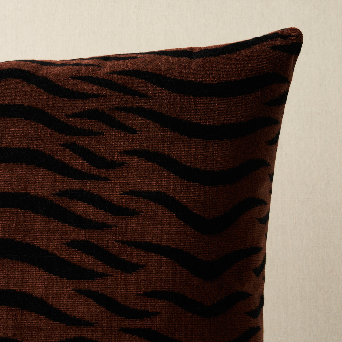 Purchase So8295006 | Sabi Tiger Velvet Pillow, Java - Schumacher Pillows