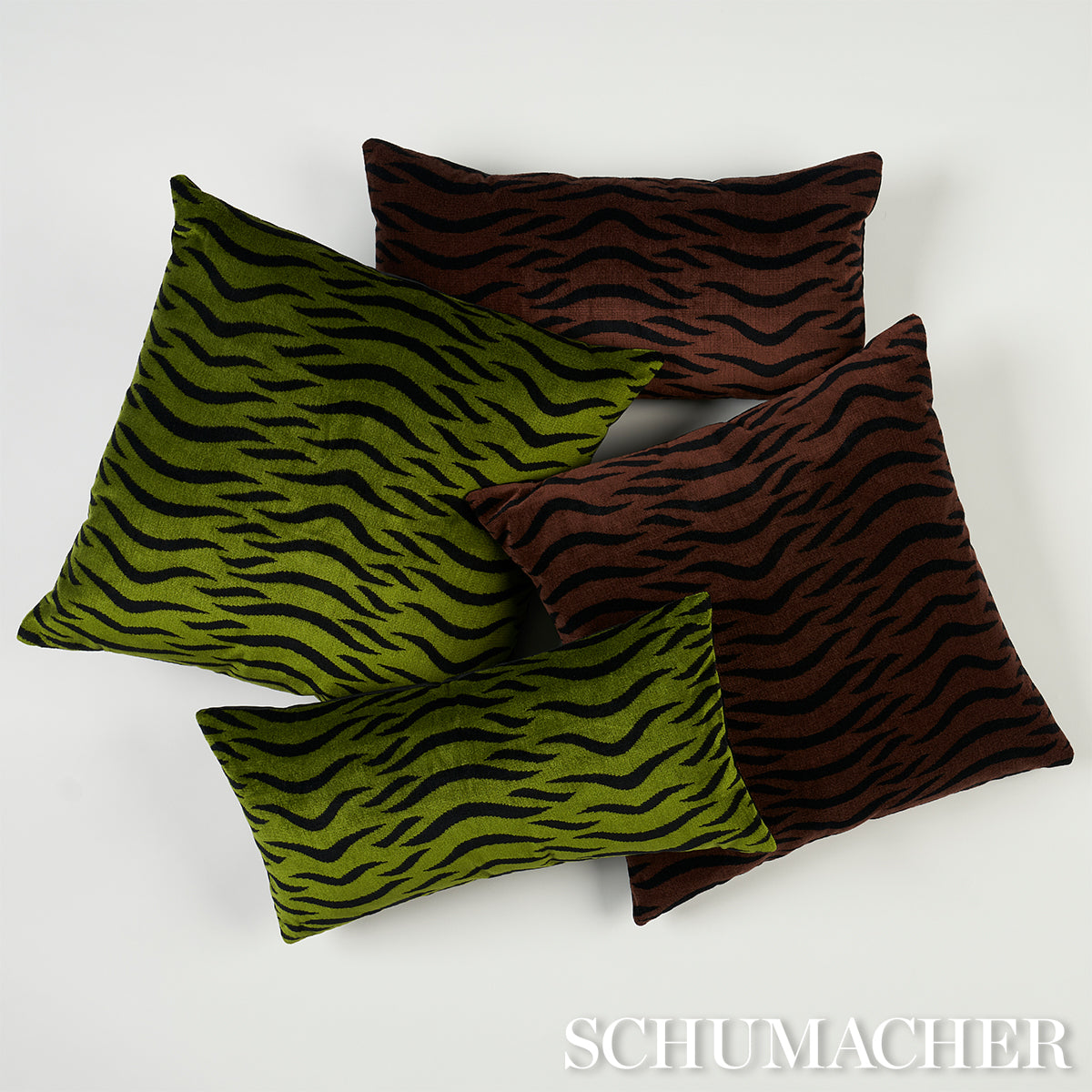 Purchase So8295006 | Sabi Tiger Velvet Pillow, Java - Schumacher Pillows
