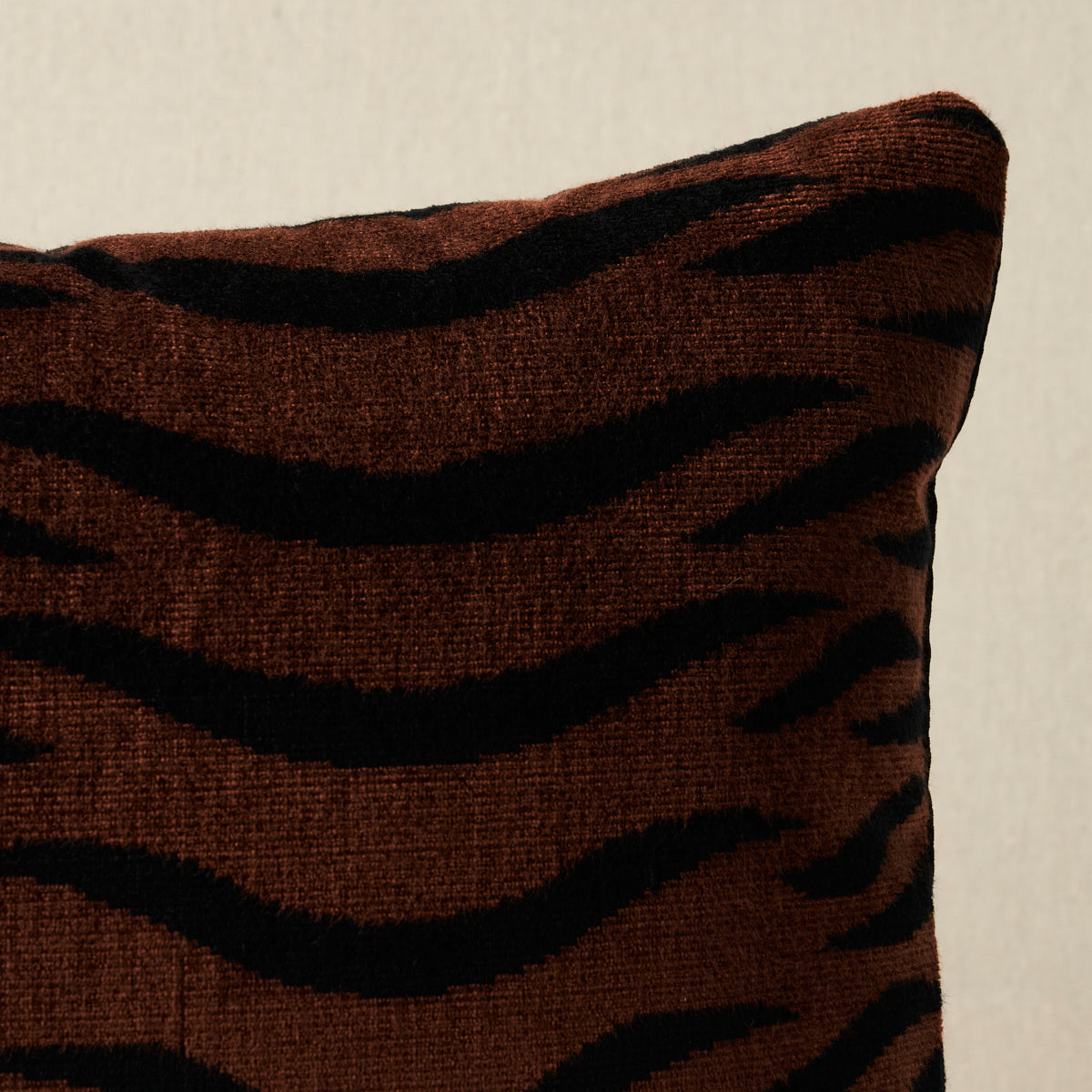 Purchase So8295018 | Sabi Tiger Velvet Pillow, Java - Schumacher Pillows
