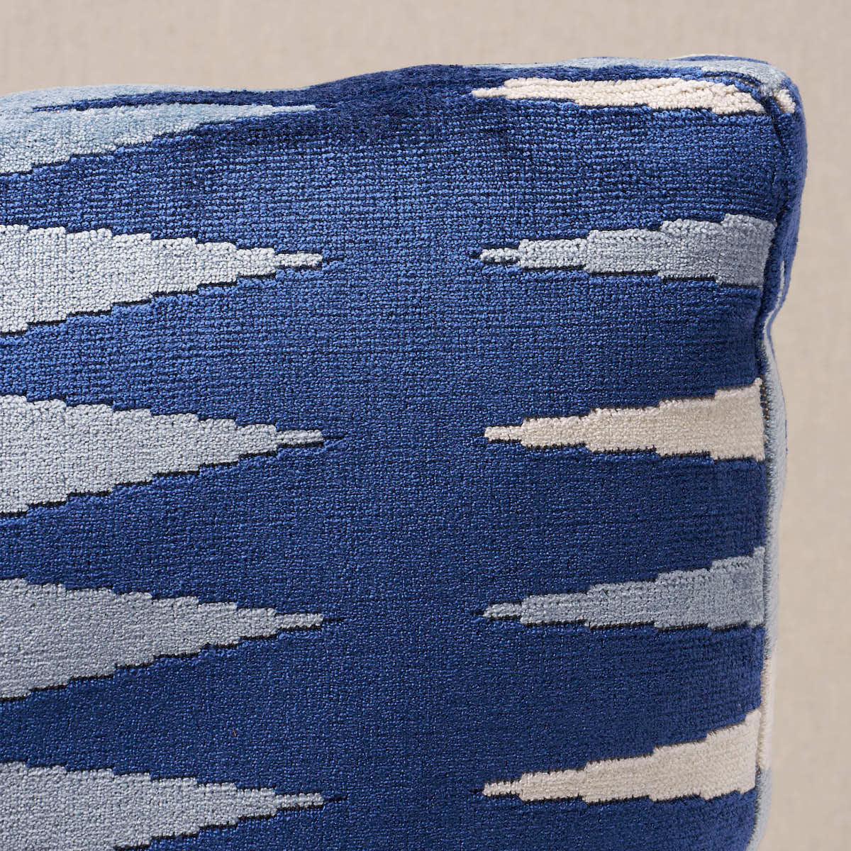 Purchase So8320013 | Backgammon Box Edge Pillow, Blue - Schumacher Pillows