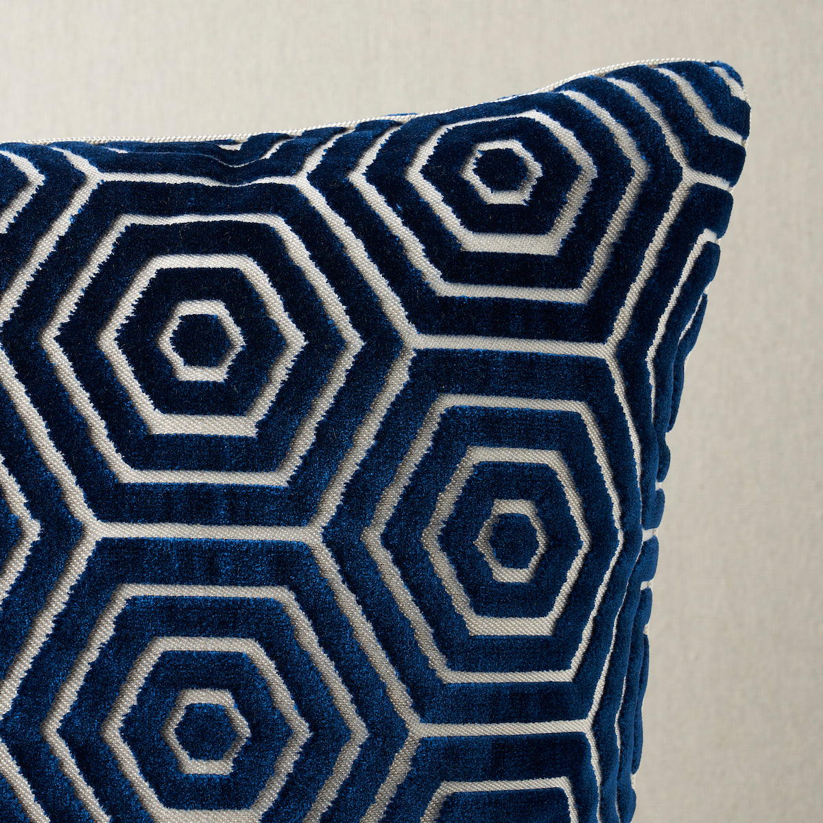 Purchase So8321105 | Bees Knees Cut Velvet Pillow, Blue - Schumacher Pillows