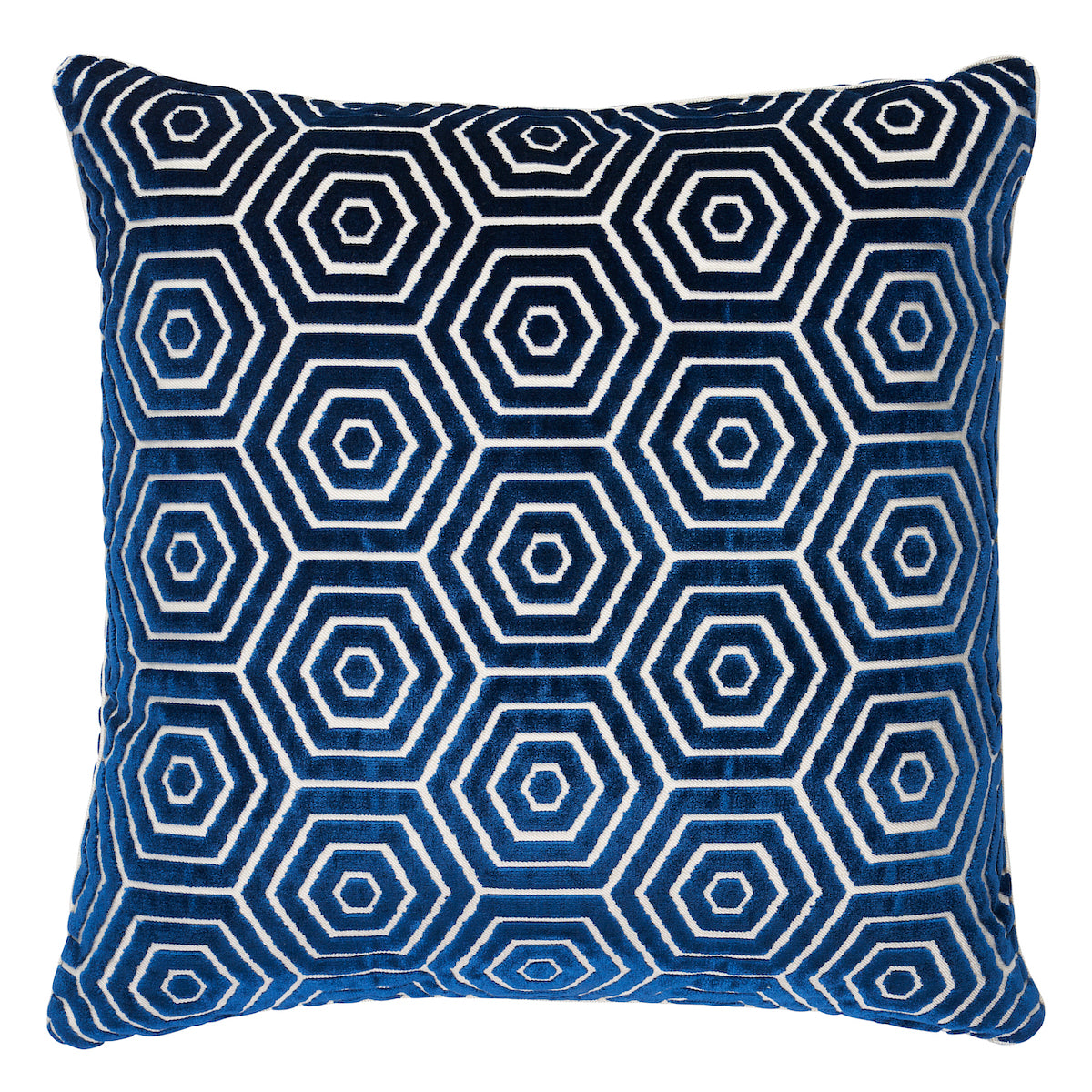 Purchase So8321105 | Bees Knees Cut Velvet Pillow, Blue - Schumacher Pillows