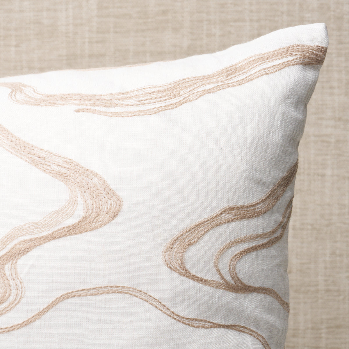 Purchase So8352206 | Desert Wind Embroidery Pillow, Sandstone - Schumacher Pillows