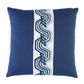 Purchase So8363003 | The Twist Embroidered Pillow, Marine - Schumacher Pillows