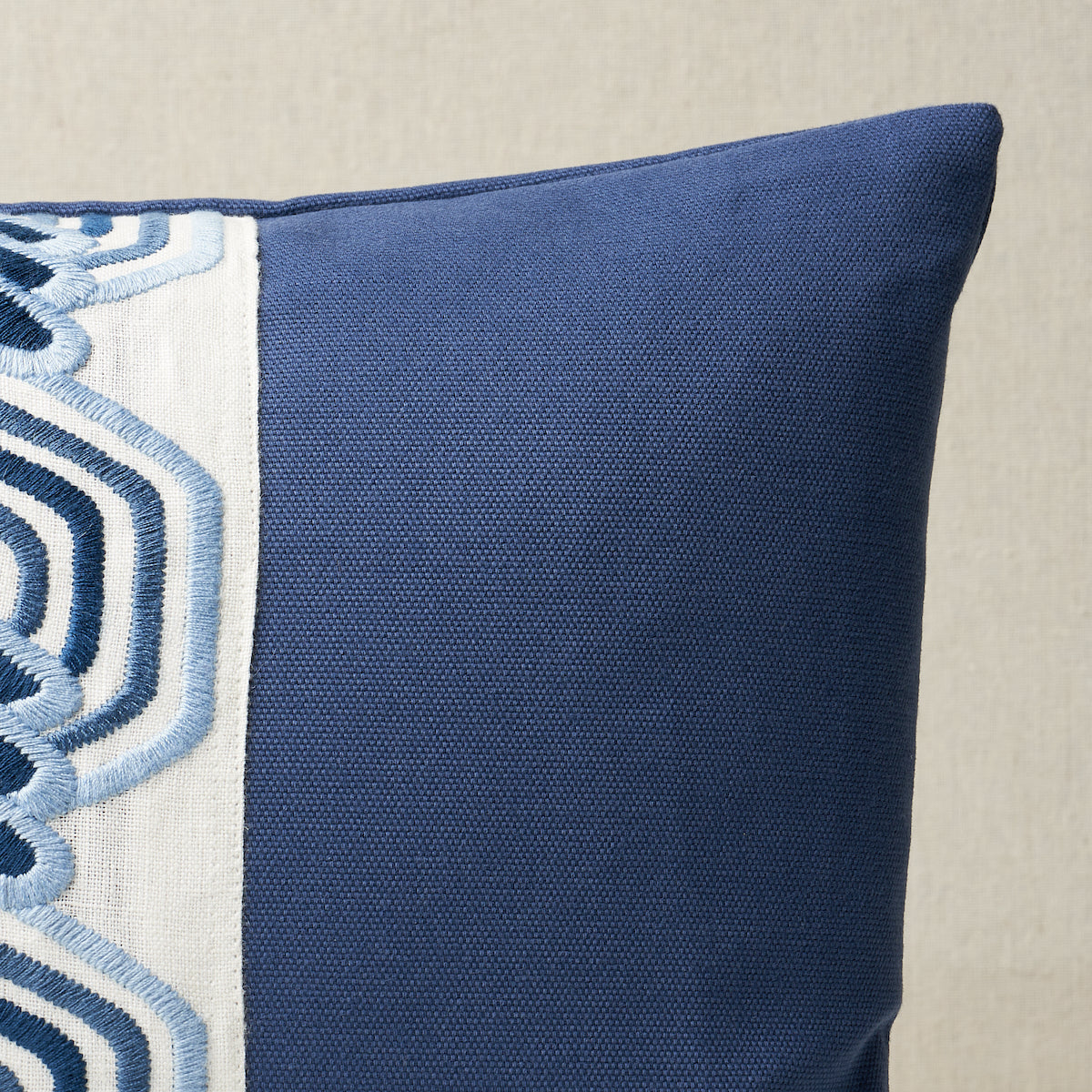 Purchase So8363011 | The Twist Embroidered Pillow, Marine - Schumacher Pillows