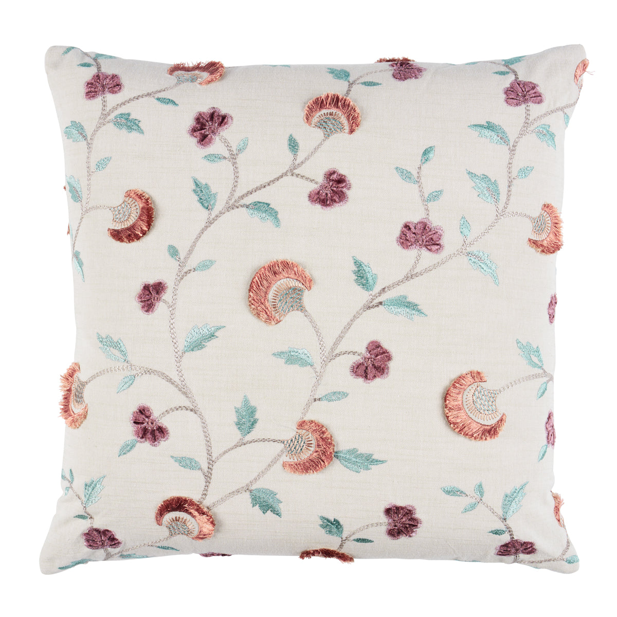 Purchase So8366004 | Iyla Embroidery Pillow, Rose & Natural - Schumacher Pillows