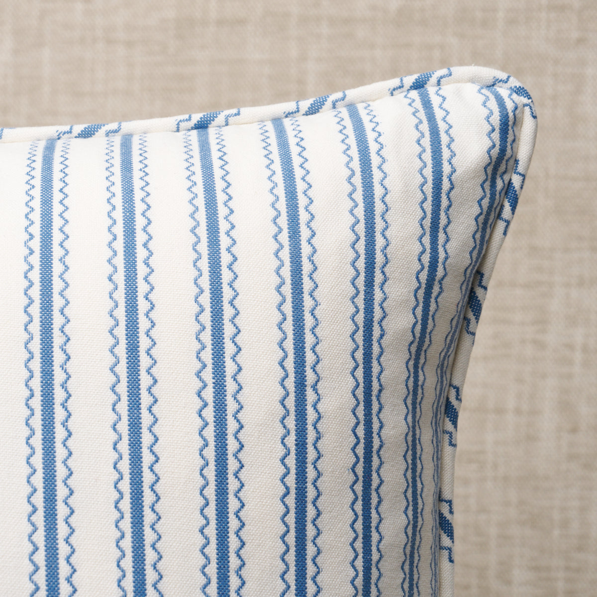 Purchase So8370205 | Birdie Ticking Stripe Pillow, Indigo - Schumacher Pillows