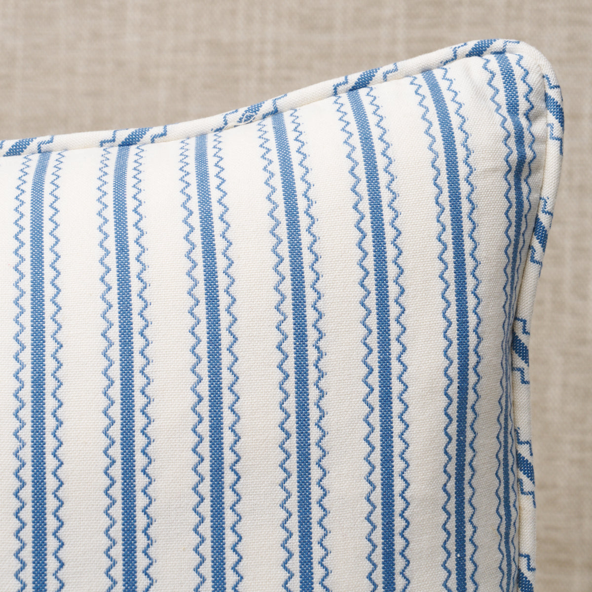 Purchase So8370218 | Birdie Ticking Stripe Pillow, Indigo - Schumacher Pillows