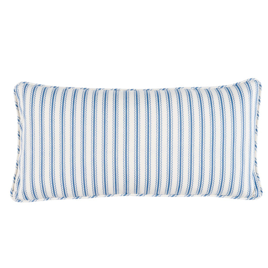 Purchase So8370218 | Birdie Ticking Stripe Pillow, Indigo - Schumacher Pillows