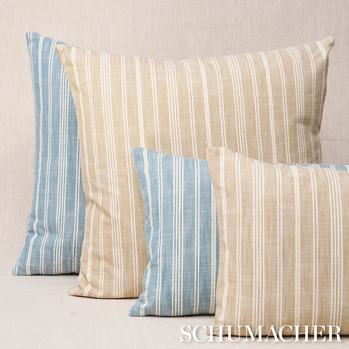 Purchase So8371306 | Lucy Stripe Pillow, Indigo - Schumacher Pillows