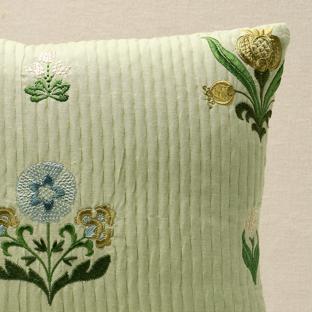 Purchase So8437102 | Elmslie Embroidery Pillow, Leaf - Schumacher Pillows