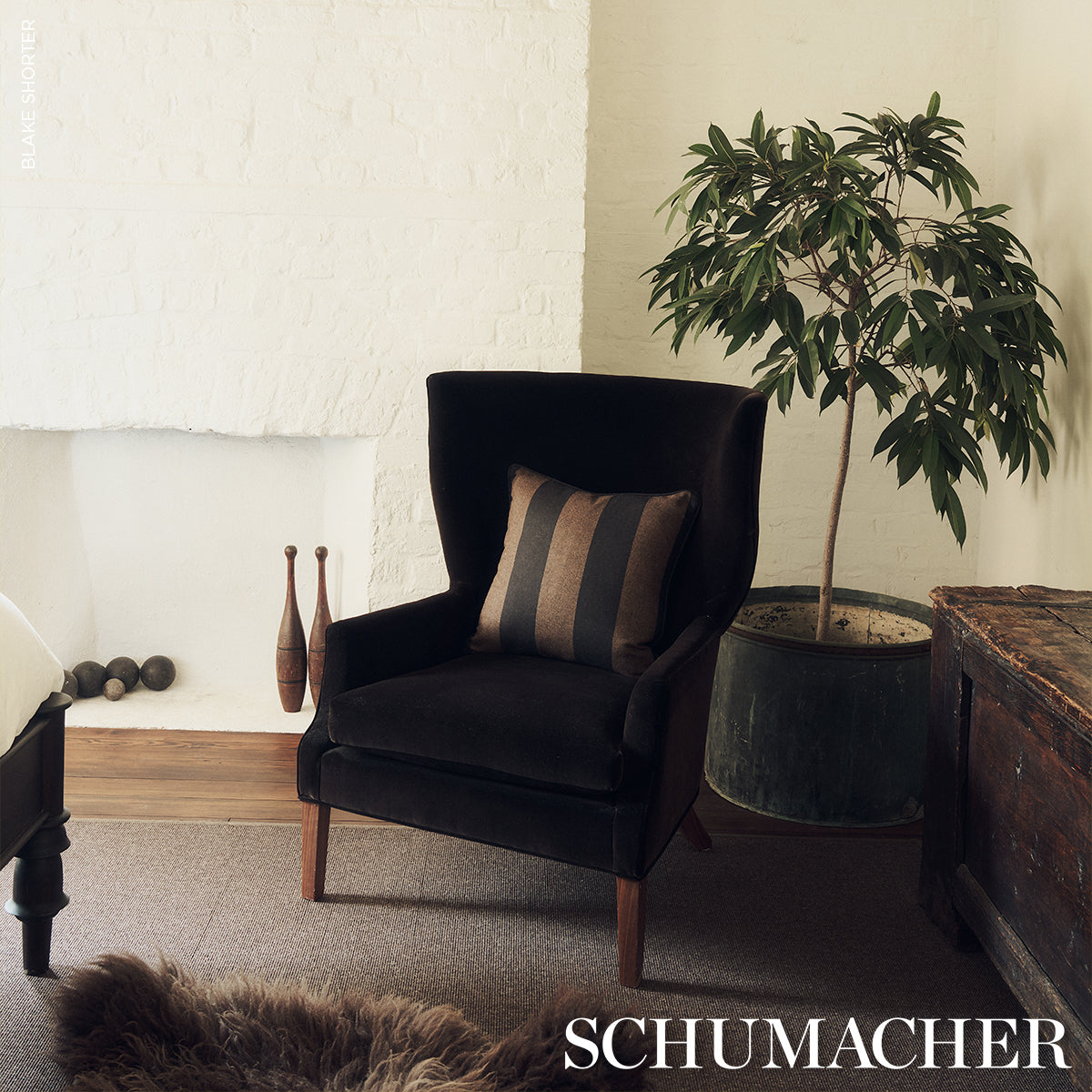 Purchase So8504106 | Hemlock Stripe Pillow, Java - Schumacher Pillows