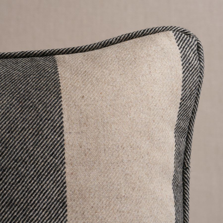 Purchase So8504204 | Hemlock Stripe Pillow, Graphite - Schumacher Pillows